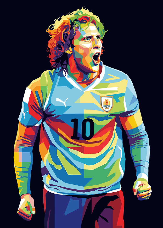 Diego Forlan Pop Art Portrait
