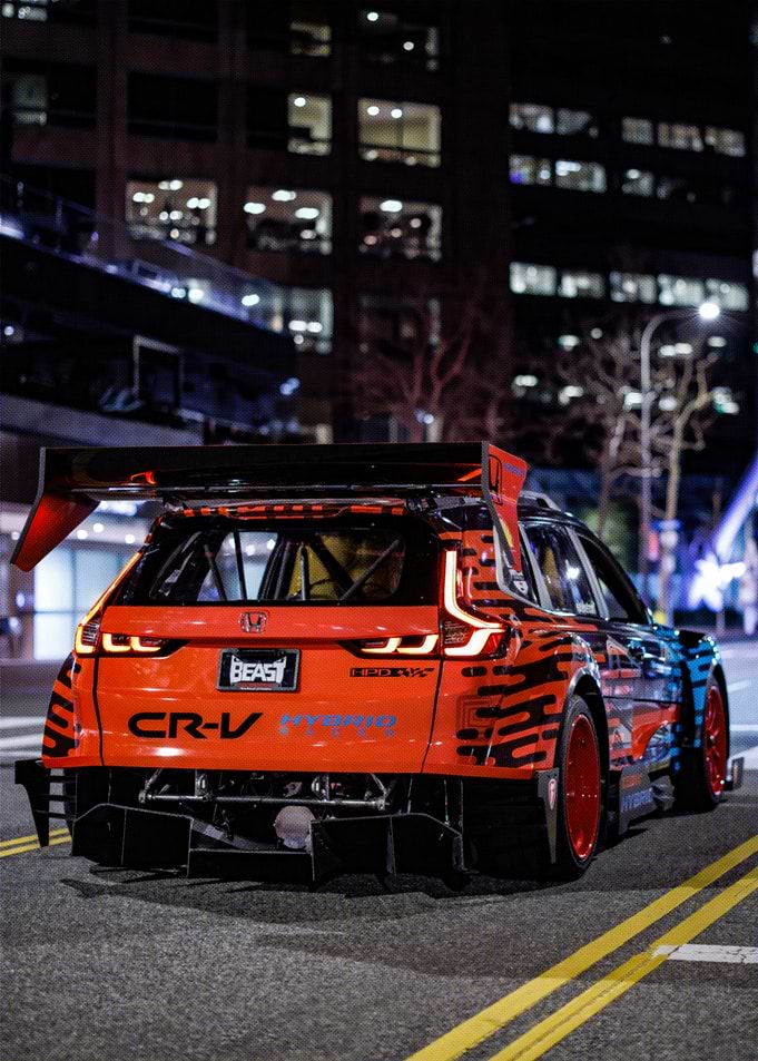 Customized Honda CR-V Hybrid Race Car