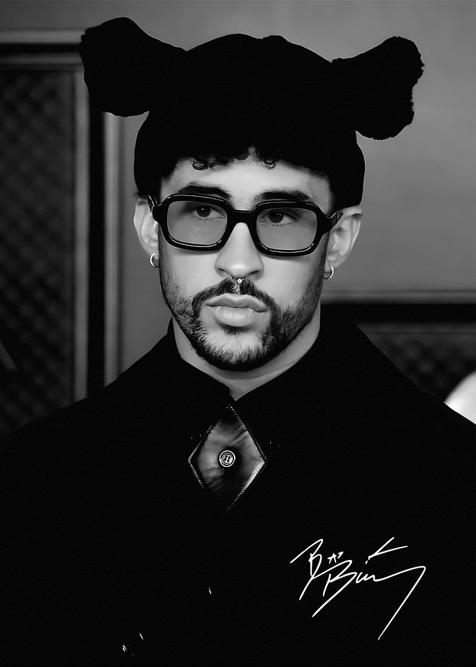 Bad Bunny in Black Outfit
