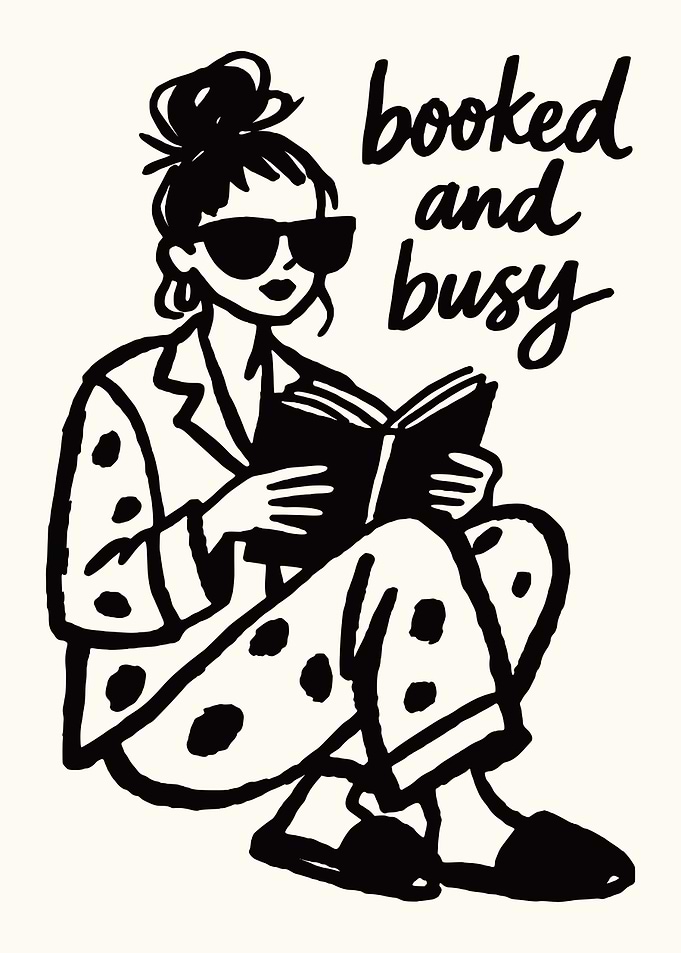 booked and busy wall art