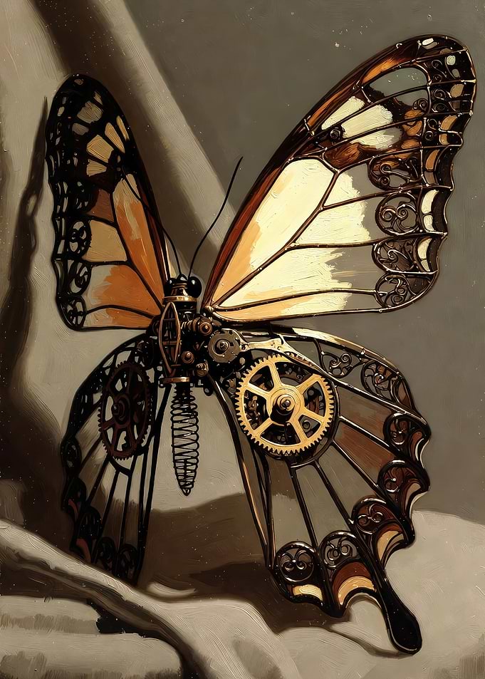 Steampunk Butterfly with Gears