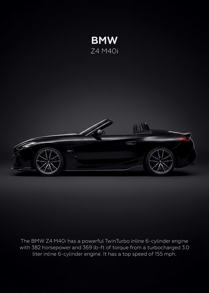 Car Black BMW Z4 M40i