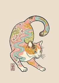 Floral river cat