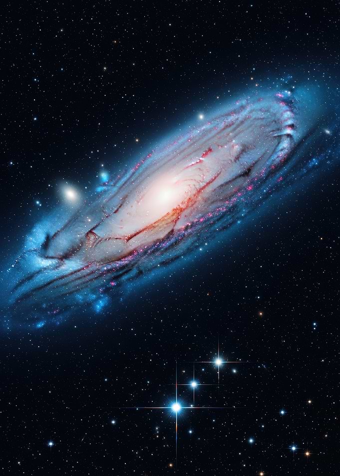 Andromeda Galaxy in Deep Space