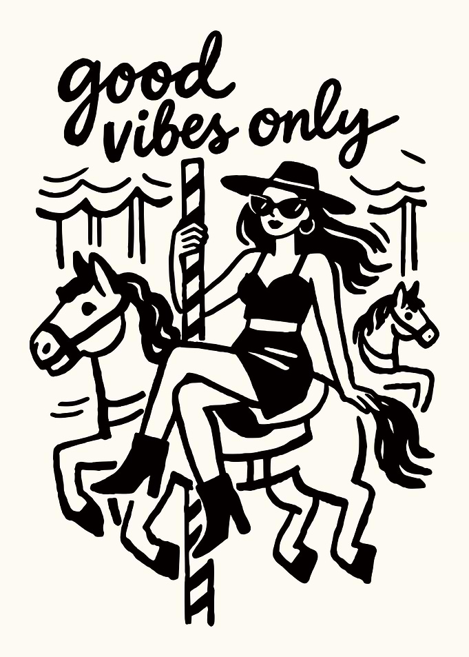 Woman on Carousel Horse