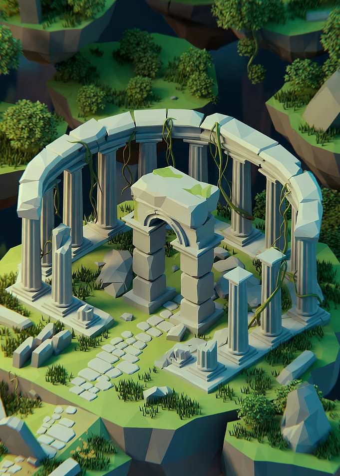 Ruins on Floating Islands