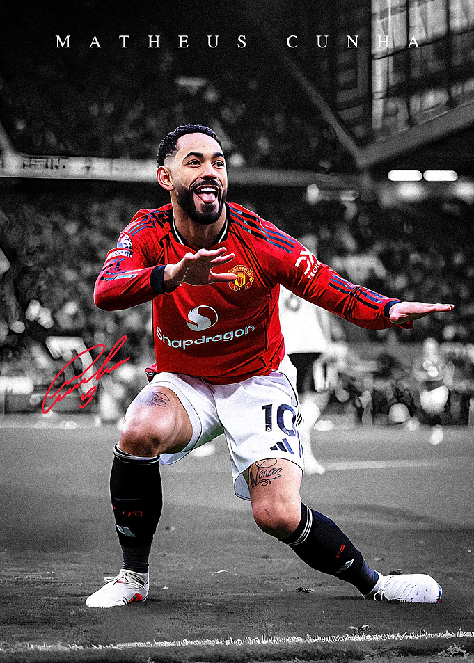 Matheus Cunha Manchester United Celebration