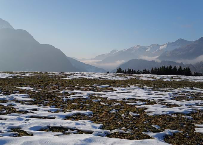Gstaad Snowy Mountain Landscape