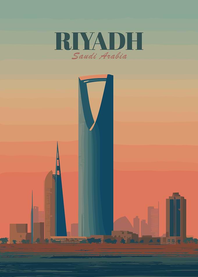 Riyadh Skyline at Sunset