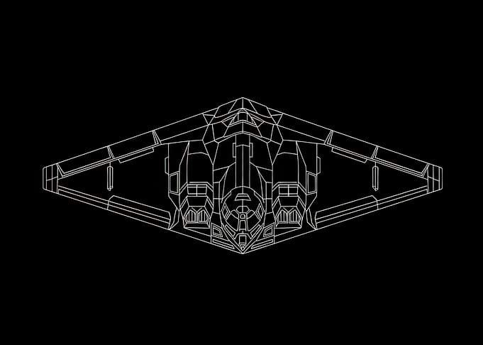 B-2 Spirit Stealth Bomber Blueprint