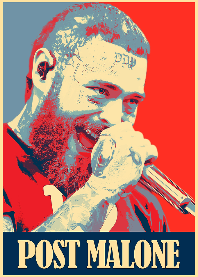 Post Malone Pop Art Poster