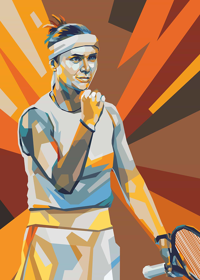 Elina Svitolina in Pop Art Style