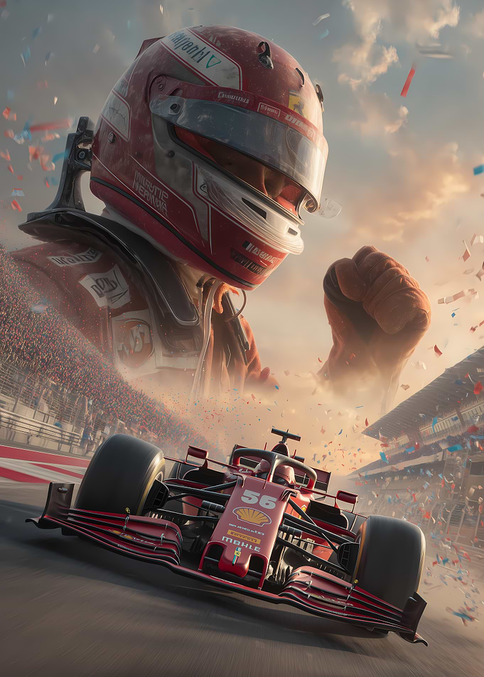 Formula 1 Driver Victory Celebration