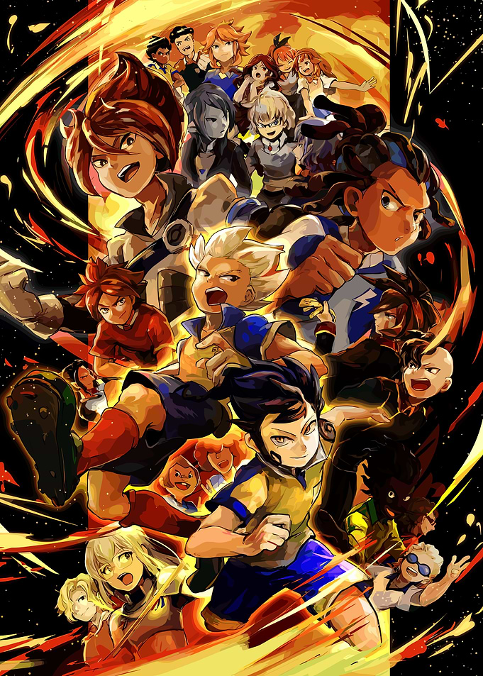 Inazuma Eleven Characters in Dynamic Poses