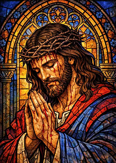 Jesus Christ in Stained Glass