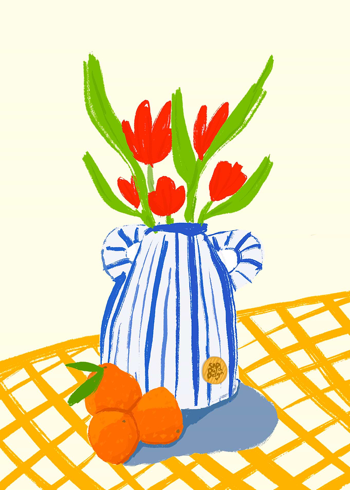 Still Life with Tulips and Oranges