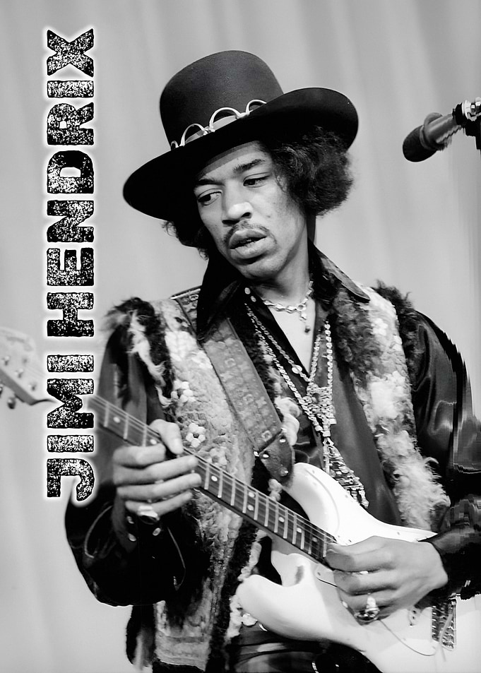 Jimi Hendrix Playing Guitar