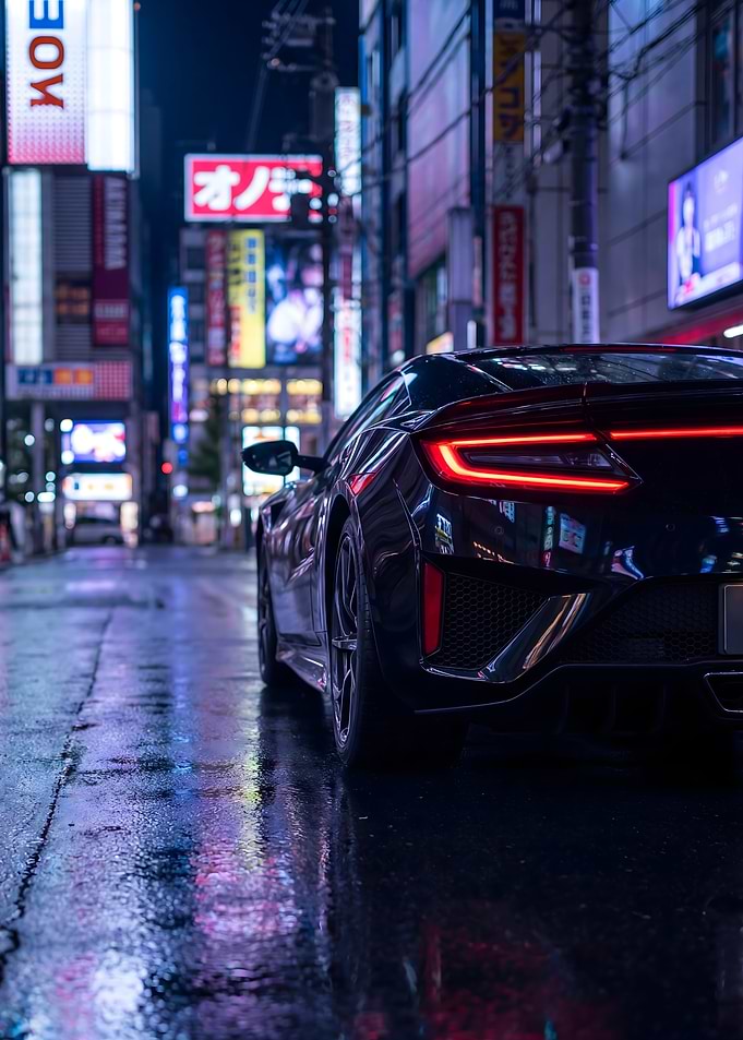 Nsx Sports Car Tokyo Night