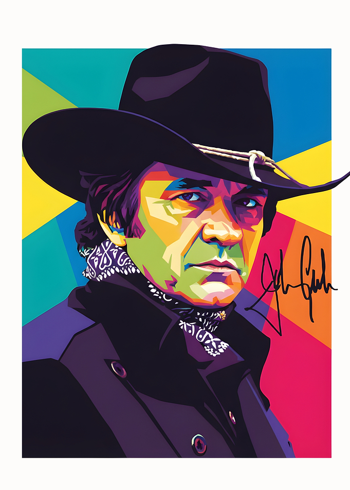 Johnny Cash Pop Art Portrait