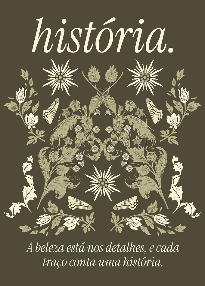 Vintage Floral History Poster