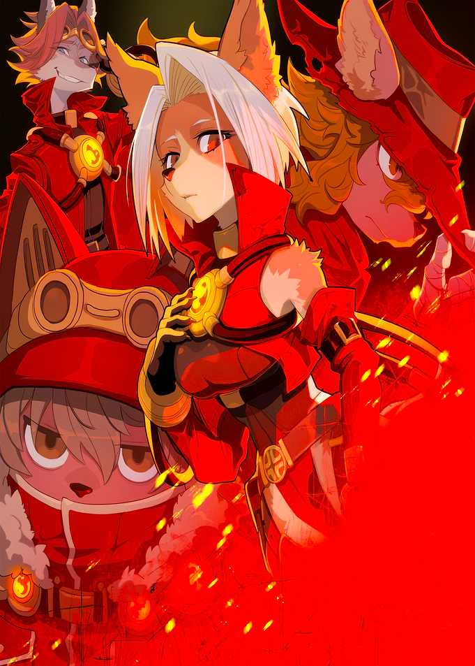 Anime Characters in Red Outfits