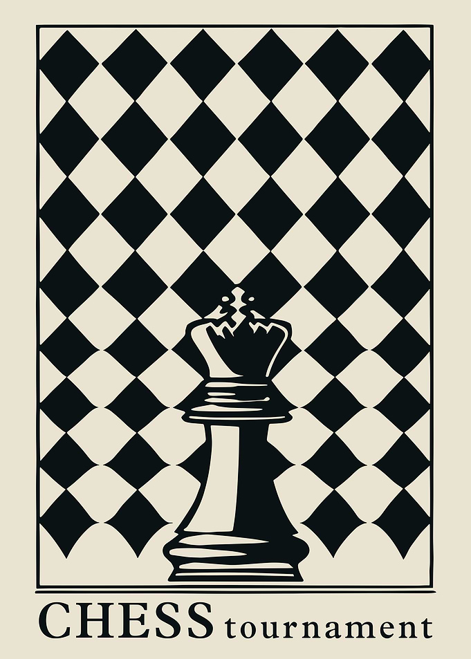 Chess Tournament King and Board