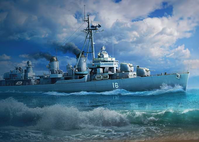 Warship at Sea world of warships