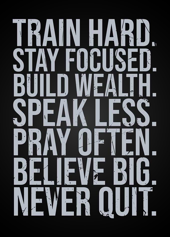 Train Hard Never Quit