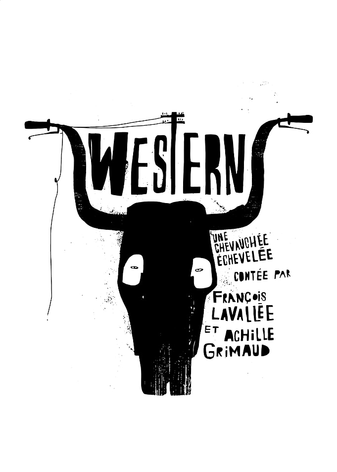 Western Bull Skull Bicycle Handlebars