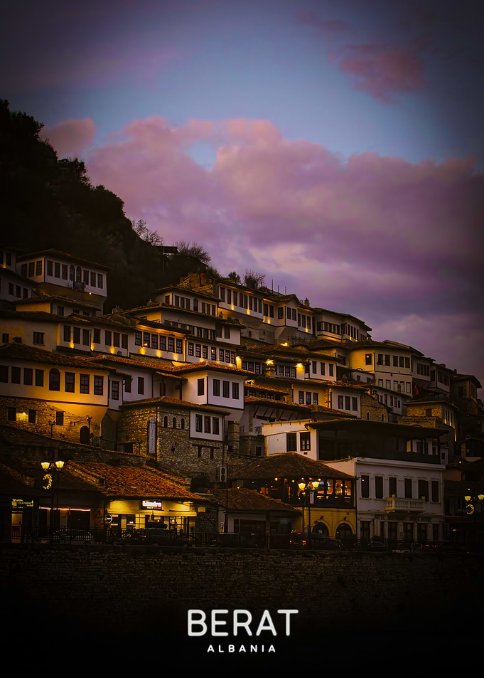 Berat, Albania at Dusk