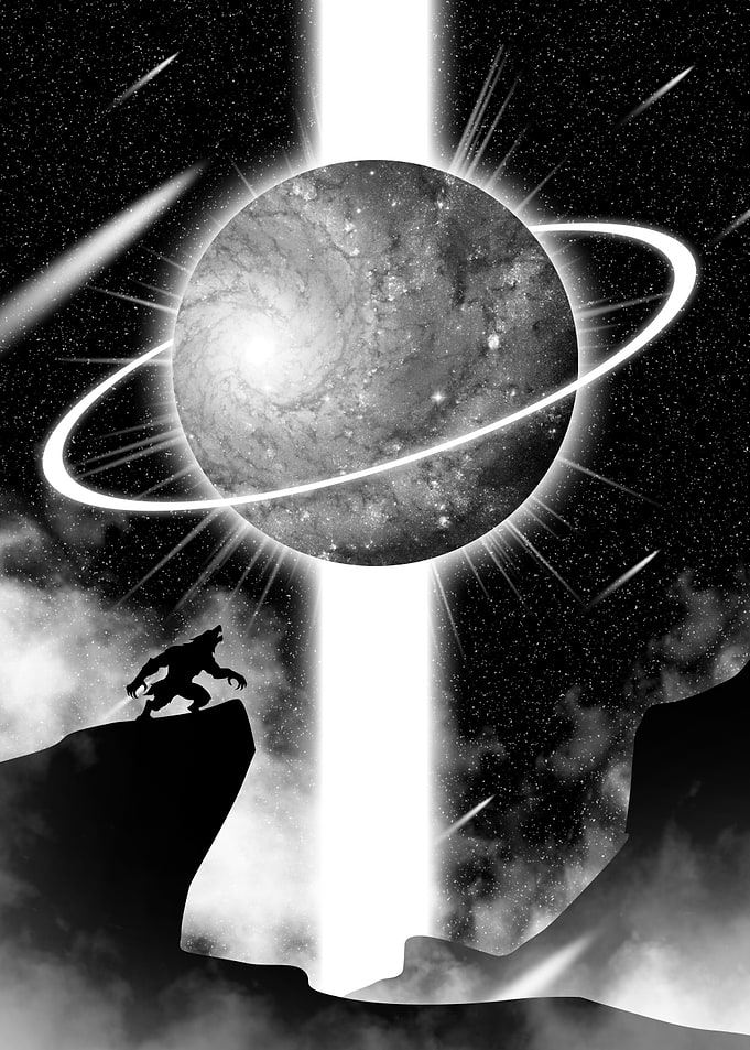 Werewolf Howling at Cosmic Phenomenon