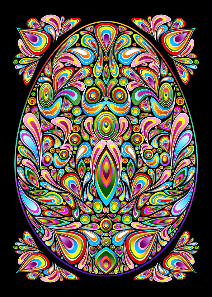 Psychedelic Easter Egg Design