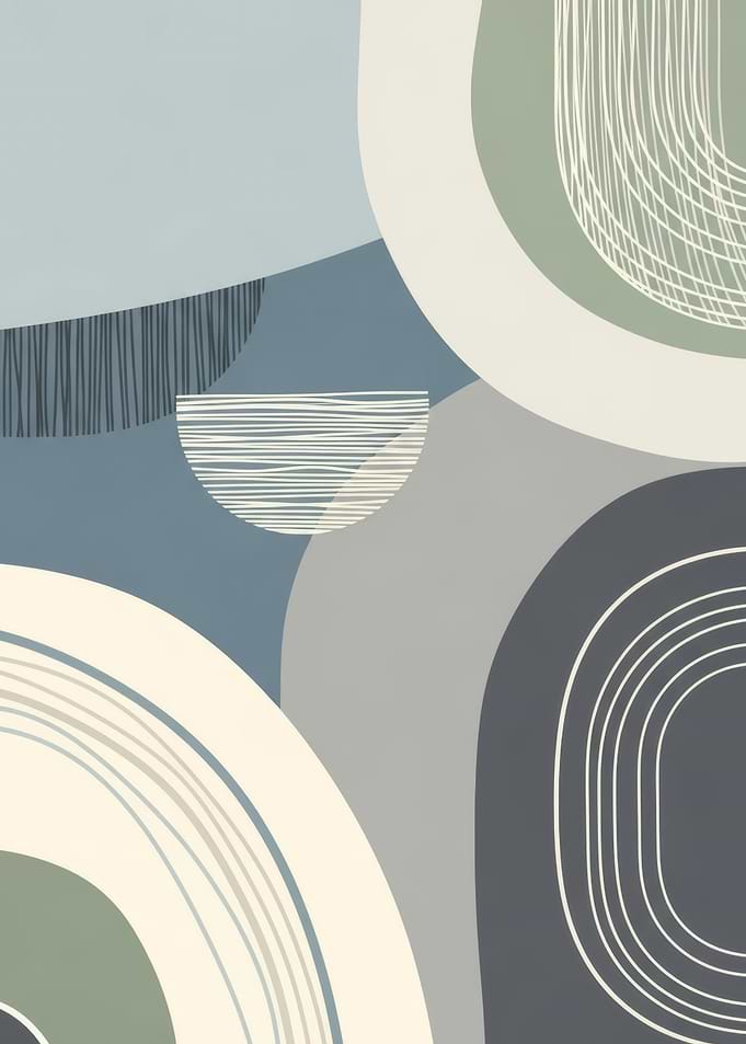Abstract Mid-Century Modern Shapes
