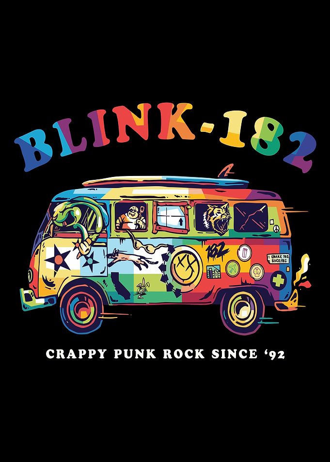 Blink-182 psychedelic van art
