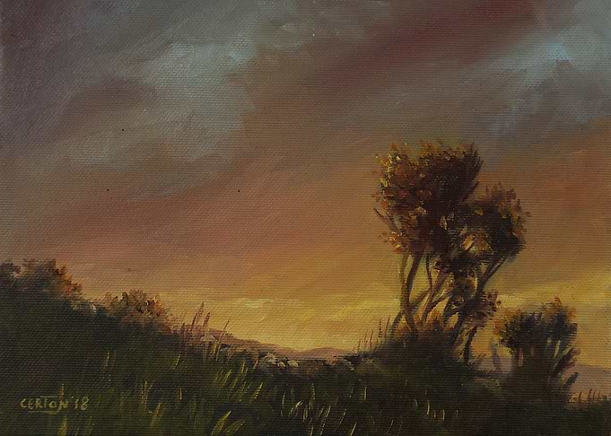 Sunset with Trees