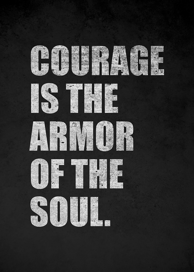 Courage is the armor of the soul quote