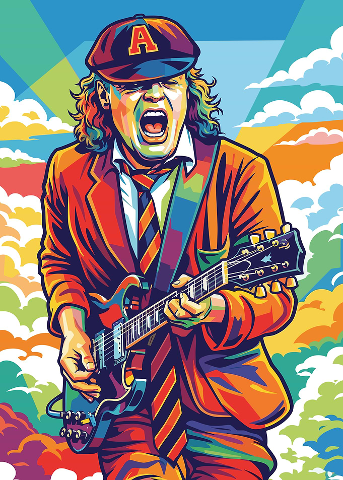 Angus Young Rocking Out