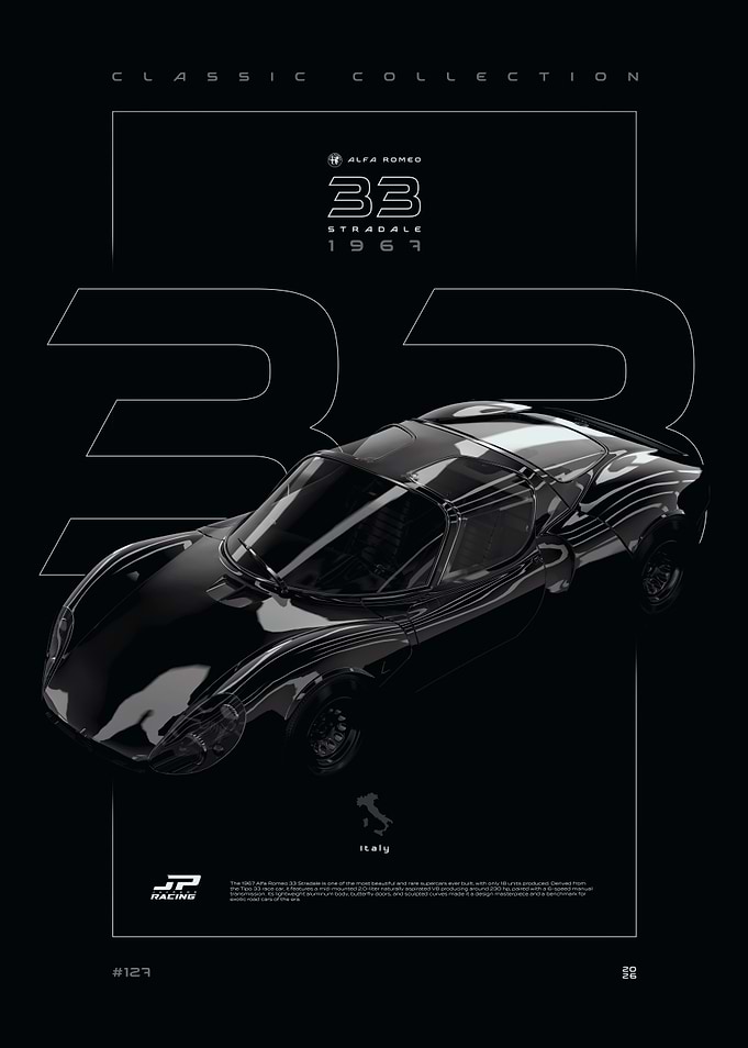 Alfa Romeo 33 Stradale 1967 Poster