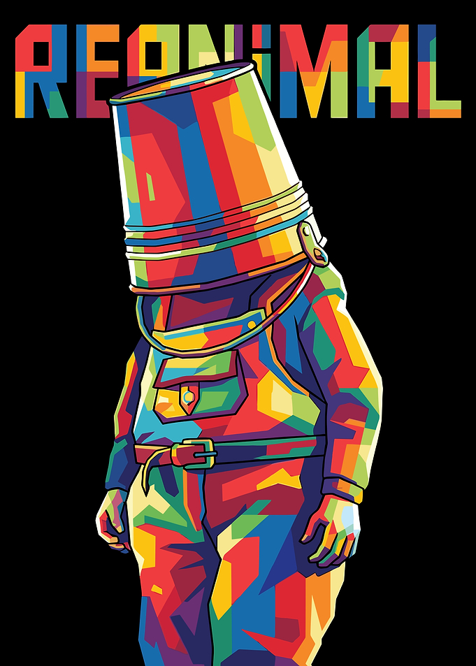 Reanimal Colorful character with bucket head