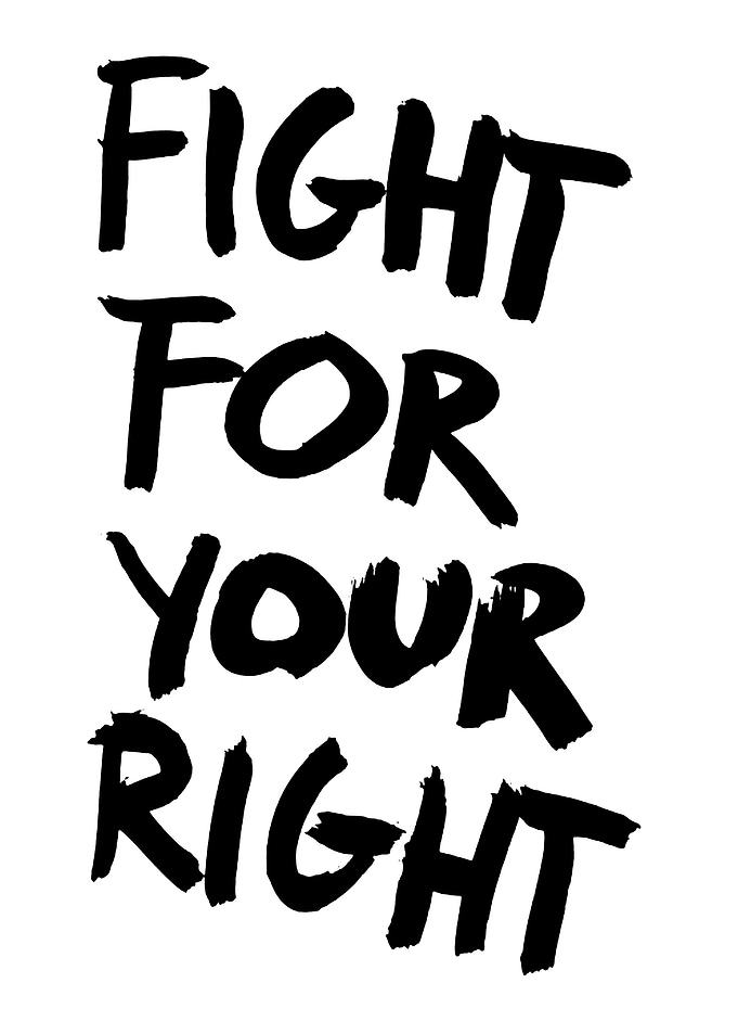Fight For Your Right Text Art
