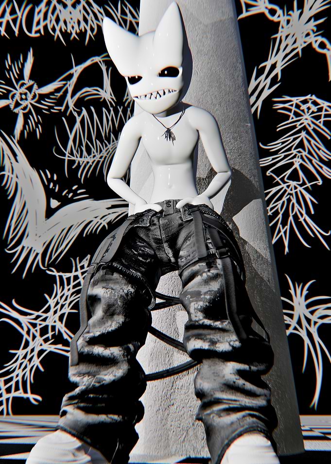 White Monster with Sigils