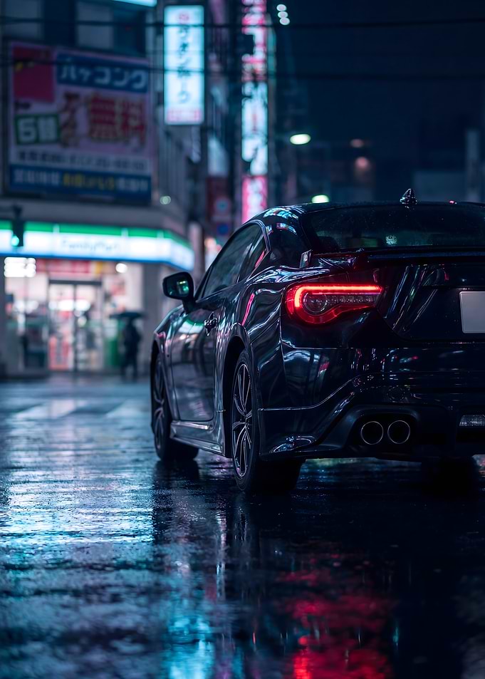 Gt86 Car Tokyo City Night