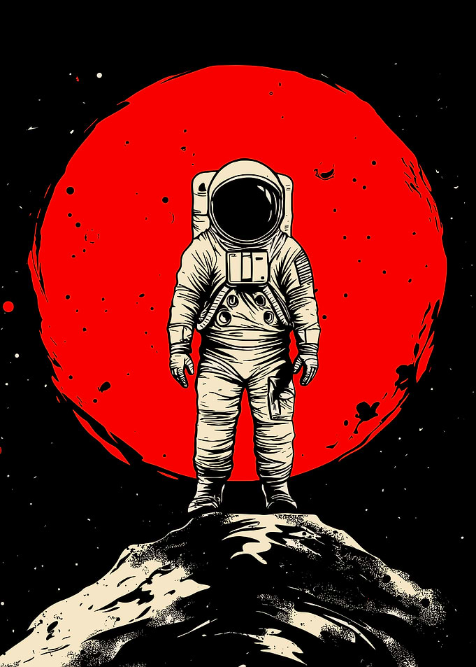 Astronaut on a Red Planet