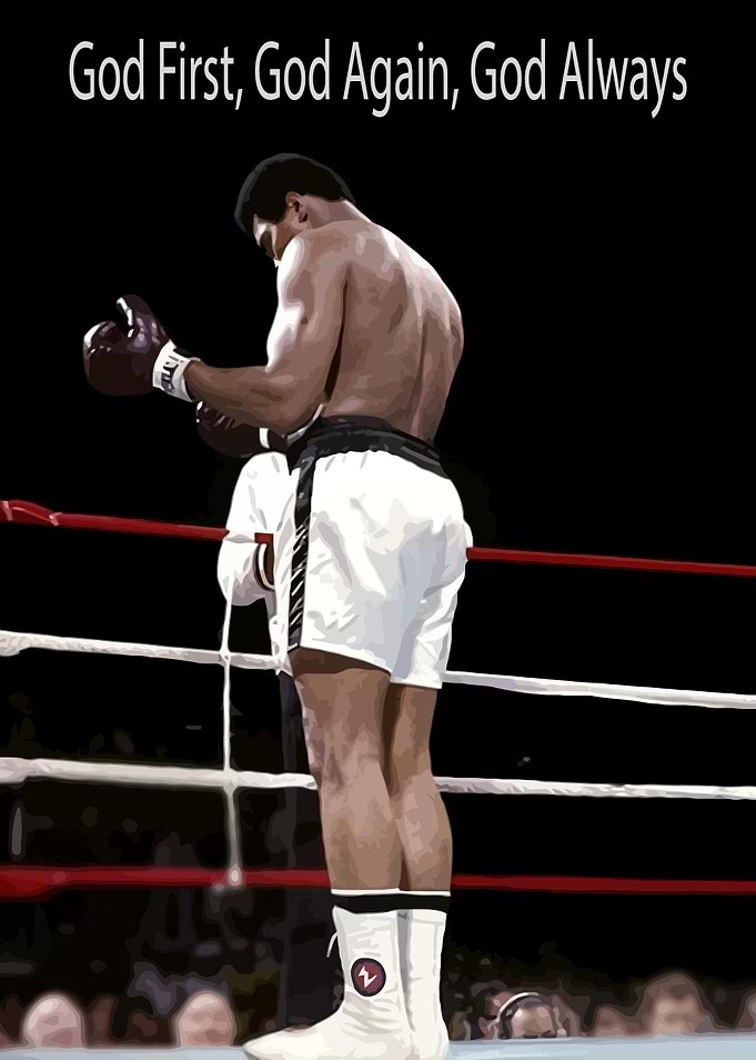 Muhammad Ali Quote Praying in The Ring