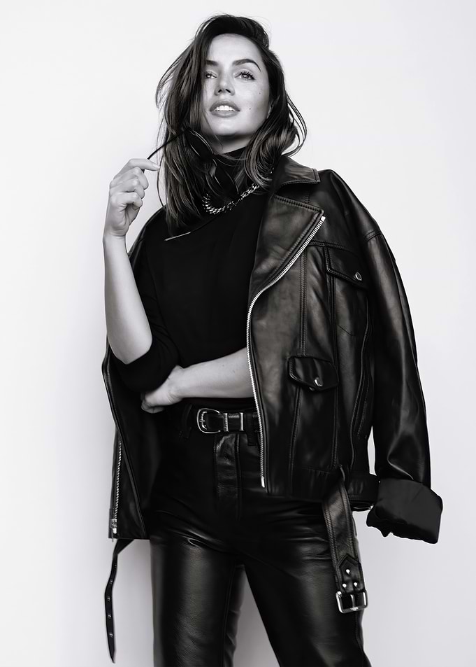 Ana de Armas in Leather Jacket