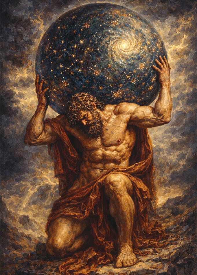 Atlas holding the celestial sphere