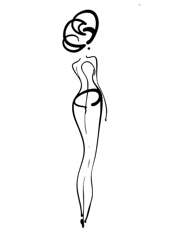 Fashion illustration of a woman
