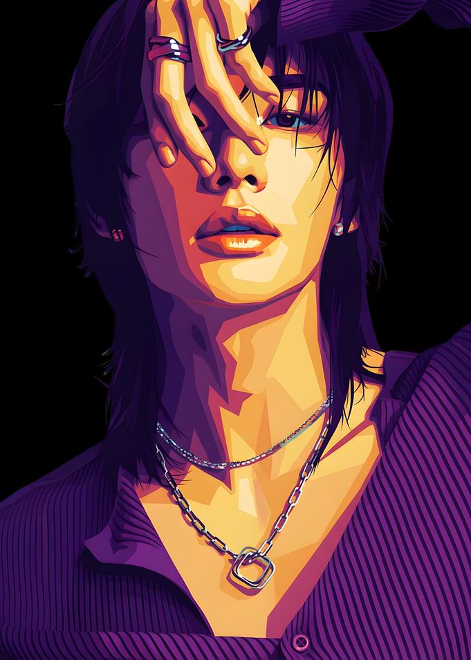 Pop Art Portrait of a Hyunjin