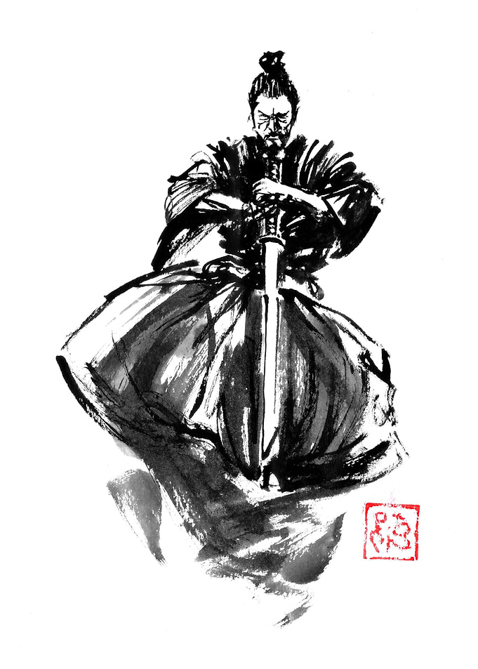 Samurai Warrior with Sword