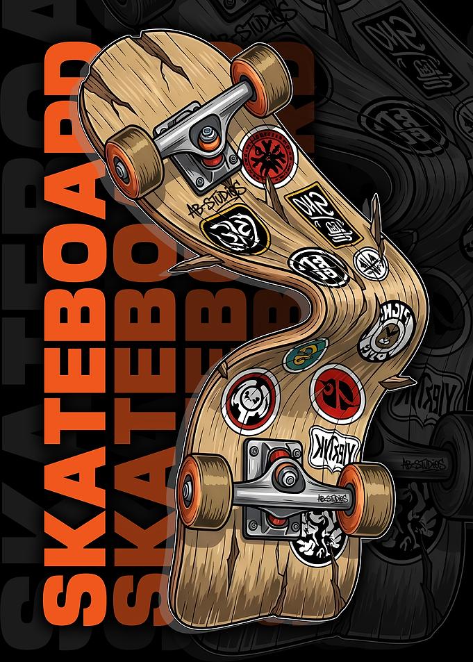 Warped Skateboard